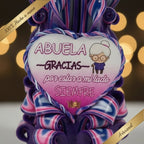 Detalle de vela para abuela con mensaje gracias por estar a mi lado siempre